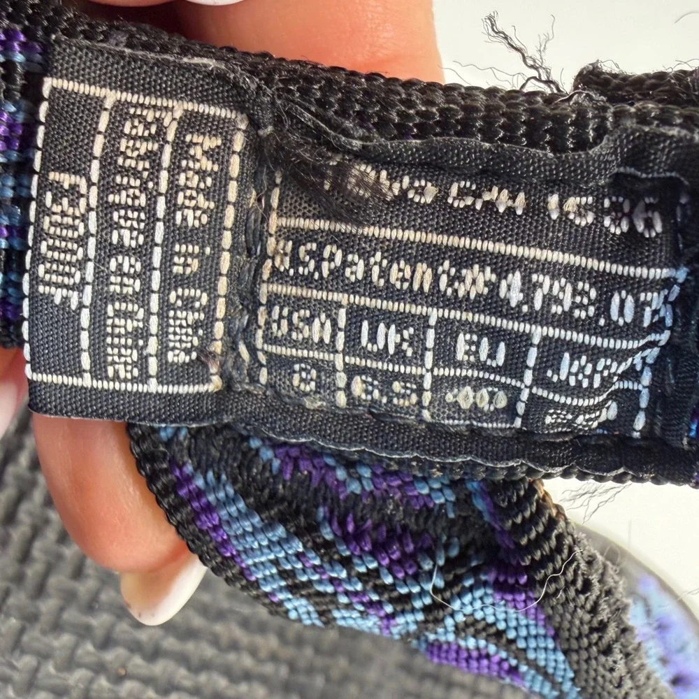 Teva Sandals Mens 8 Purple Blue Geometric Strappy Hiking Water Shoes Vintage